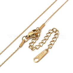 Ionenplattierung (IP) 304 Edelstahl Boston Gliederkette Halskette für Frauen&nbsp;NJEW-G097-03G