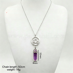 Collares con colgante de flor de loto de aleación&nbsp;VW3662-5