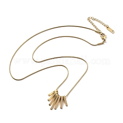 Colliers avec pendentifs à pompon en acier inoxydable 304&nbsp;NEJW-V001-13G