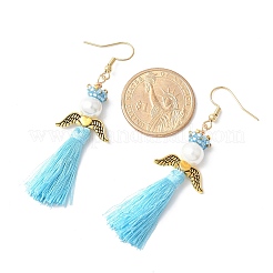 Pendientes colgantes de ángel de acero inoxidable 304&nbsp;EJEW-MZ00409-05