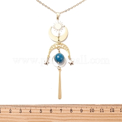 Colliers à maillons avec pendentif lune&nbsp;NJEW-TA00247