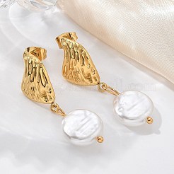 Boucles d'oreilles pendantes en acier inoxydable 304&nbsp;EJEW-L287-068G