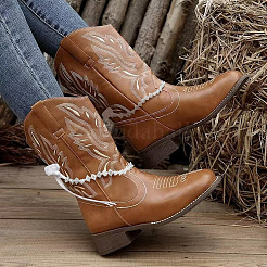 2 Stück Schneestiefel-Dekoration aus Kunststoffperlen&nbsp;FIND-GF0009-08C