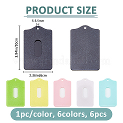6 Stück 6 Stile Acryl-Ausweishalter&nbsp;AJEW-FH0006-96