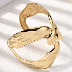 Brazaletes abiertos de acero inoxidable 304 para mujer&nbsp;LS-BJEW-K264-03G