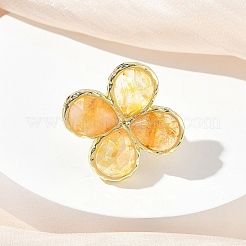 Verstellbare Fingerringe aus facettiertem&nbsp;RJEW-A092-01G-10