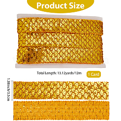 Polyester mit Spitzenbesatzband mit Pailletten&nbsp;OCOR-WH20073-01B