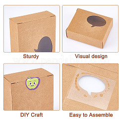 Kraftpapier Geschenkbox&nbsp;CON-WH0078-29C
