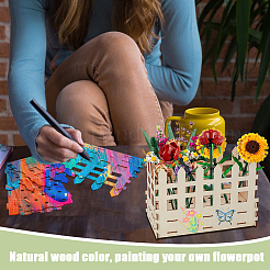 Holzvasenbausätze für Blumensträuße&nbsp;DIY-WH0010-90