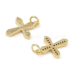 Messing micro pave klare zirkonia anhänger&nbsp;KK-L257-17G
