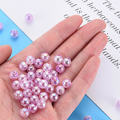 Perles en acrylique transparentes craquelées&nbsp;LS-MACR-S373-66-L01