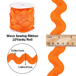 Ruban de garniture à franges ondulées en polyester de 10 mètre&nbsp;OCOR-GF0003-27B
