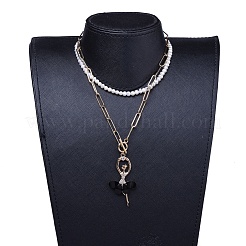 Set di collane con ciondolo e perline&nbsp;NJEW-JN02783-05