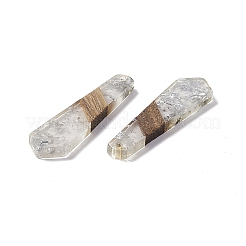 Pendentifs en résine transparente et bois de noyer&nbsp;RESI-M027-10B