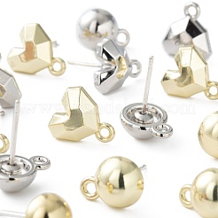 16 Stück 4 Stil sprühlackierte Legierung Ohrstecker Zubehörse&nbsp;FIND-LS0001-66