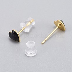 Orecchini a bottone in ottone smaltato&nbsp;EJEW-L231-65