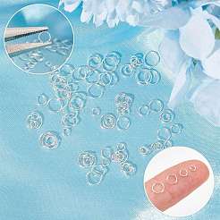 80 Stück 4 Größe 925 Sterling Silber offene Biegeringe&nbsp;STER-CN0001-16