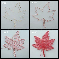 Ensembles de kit d'art de chaîne de bricolage à motif de feuille d'érable&nbsp;DIY-F070-12
