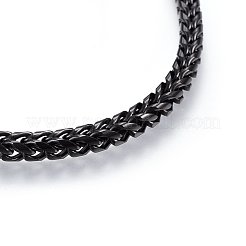 Collane a catena in acciaio inossidabile 304 a forma di grano&nbsp;NJEW-H493-12B