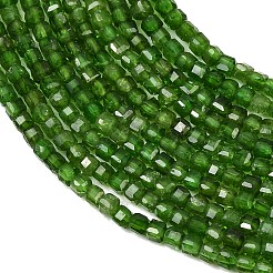 Natürliche grüne Diopsidperlenstränge&nbsp;G-B175-C01-2x2mm
