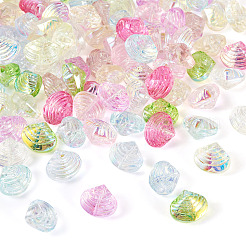 100 Stück galvanisierte transparente Glasperlenstränge in 10 Farben&nbsp;GLAA-TA0003-83