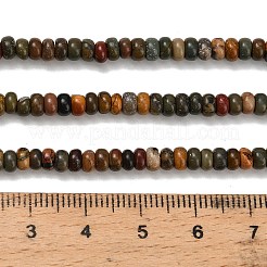 Natürliche Picasso Jaspis/polychrome Jaspis Perlen Stränge&nbsp;G-L635-A38-4x2mm
