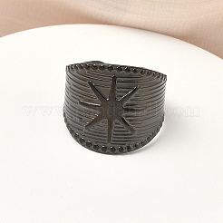 Anelli aperti con polsino in acciaio inossidabile 304&nbsp;RJEW-D338-02F-EB