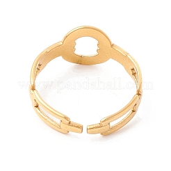 Placcatura ionica (ip) anello polsino in acciaio inossidabile 304&nbsp;RJEW-F121-05G