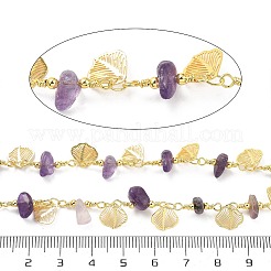 Amethyst & Glas Gliederketten&nbsp;CHC-K014-15G-04