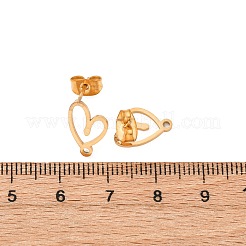 Boucles d'oreilles à tige en acier inoxydable 304&nbsp;STAS-D371-05G