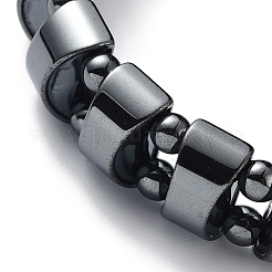Ematite perline braccialetti elastici sintetici non magnetici&nbsp;BJEW-H589-03