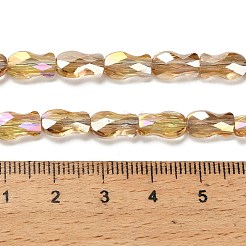 Chapelets de perles en verre électroplaqué&nbsp;EGLA-P066-01A-AB04