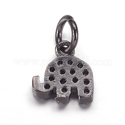 Messing Mikro ebnen Zirkonia Anhänger&nbsp;ZIRC-K070-42
