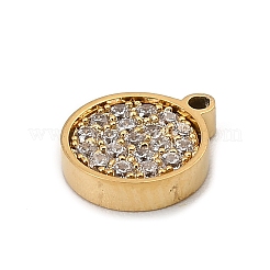 304 Edelstahl Micro Pave Zirkonia Charms&nbsp;LS-STAS-I356-04G-01