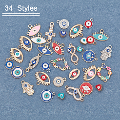 30 ciondolo in lega smaltata in 12 stili e 4 maglie in lega in 4 stili&nbsp;FIND-AR0001-25