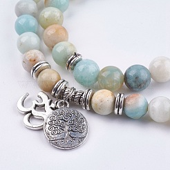Braccialetti dell'involucro Amazonite naturale&nbsp;BJEW-E329-06D