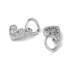 Porte micro ouvrent pendentifs zircone cubique en laiton de placage&nbsp;KK-P245-02P