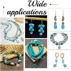 DIY Sea Aniaml synthetische türkisfarbene Legierung Ohrringe/Armbänder machen Kits&nbsp;DIY-AR0004-12