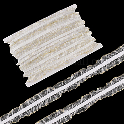 Nastro di pizzo plissettato elastico in nylon da 20 m&nbsp;OCOR-WH0070-258A-02