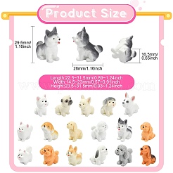 34 pz 17 stili di decorazioni per esposizione di cani in resina opaca&nbsp;RESI-CJ0005-40