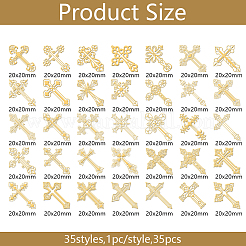 35 Stück Füllung aus Nickelmaterial mit Meereslebewesen&nbsp;DIY-WH0714-002
