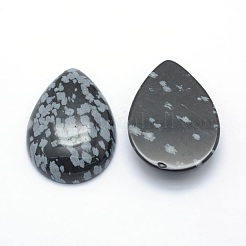 Fiocco di neve naturale cabochon di ossidiana&nbsp;X-G-P393-G11