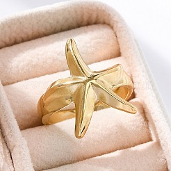 Stafish 304 Edelstahl offene Manschettenringe für Damen&nbsp;RJEW-F174-01G