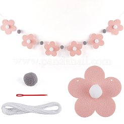 3 Satz Filzblumenbanner in 3 Farben&nbsp;AJEW-CP0006-15