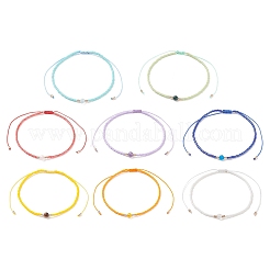 Geflochtene Perlenarmband-Sets aus natürlichen Edelsteinen&nbsp;BJEW-JB08953