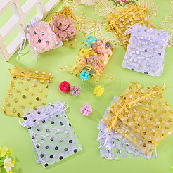 24 bolsa de organza con cordón para joyería&nbsp;ABAG-TADJ0001-06B
