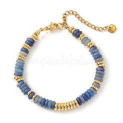 Armband mit Perlen aus natürlichem blauem Chalcedon und Edelstahl 304 für Damen&nbsp;VZ6468