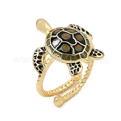 Anillos abiertos de puño de latón esmaltado&nbsp;KK-CBA0419-02G