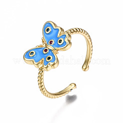 Micro ottone spianare anelli gemelli zirconi&nbsp;RJEW-N035-034-NF