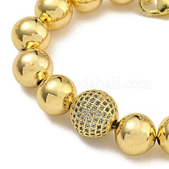 Gestellplattierte Armbänder aus Messing mit Mikropavé-Kubikzirkonia&nbsp;BJEW-B106-07G